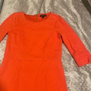 Red/orange mini shift dress